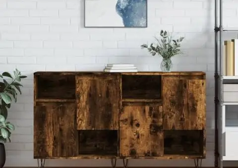 Servante, 2 buc., stejar afumat, lemn prelucrat - 1/5