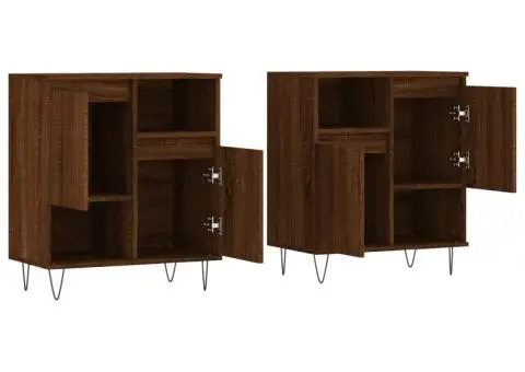 Servante, 2 buc., stejar maro, lemn prelucrat - 4/5