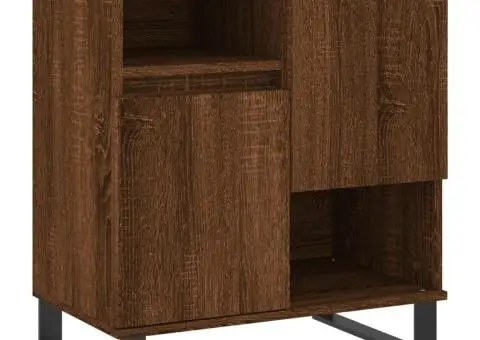 Servantă, 3 buc., stejar maro, lemn prelucrat - 5/5