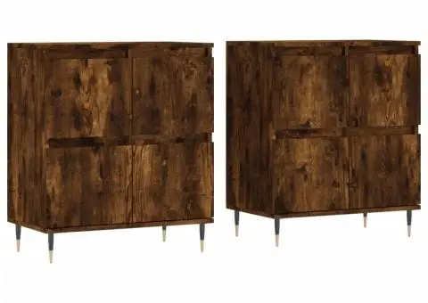 Servante, 2 buc., stejar afumat, lemn prelucrat - 2/5