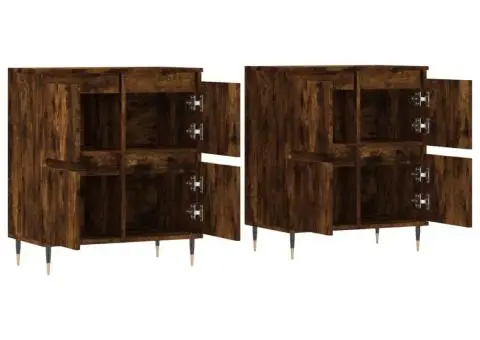 Servante, 2 buc., stejar afumat, lemn prelucrat - 4/5