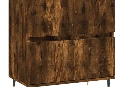 Servante, 2 buc., stejar afumat, lemn prelucrat - 5/5