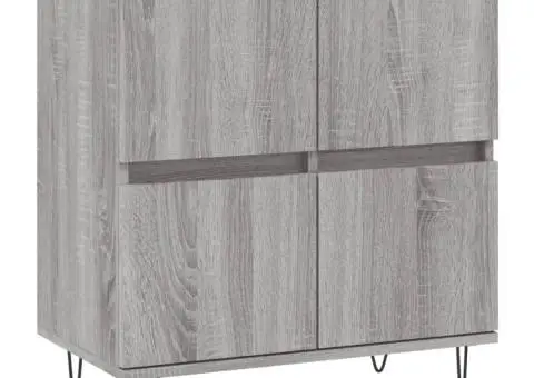 Servantă, 3 buc., sonoma gri, lemn prelucrat - 5/5