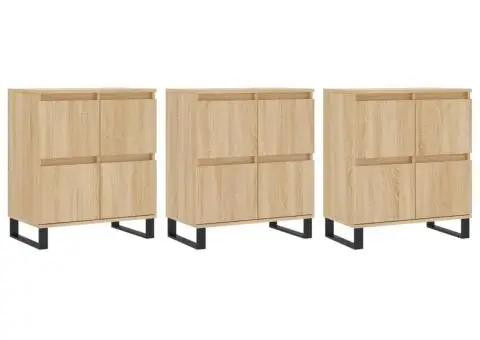 Servante, 3 piese, stejar sonoma, lemn prelucrat - 2/5