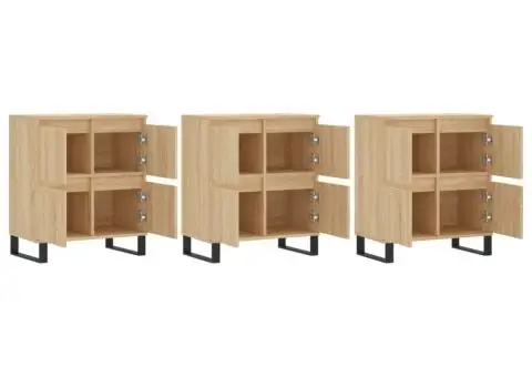 Servante, 3 piese, stejar sonoma, lemn prelucrat - 4/5