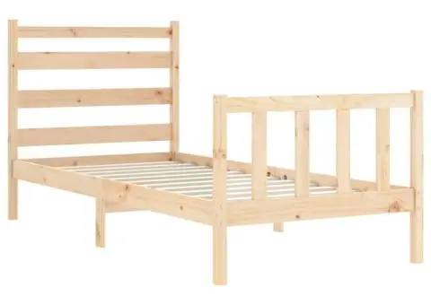 Cadru pat fără saltea, 100x200 cm, lemn masiv pin - 5/5