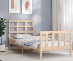 vidaXL Cadru pat fără saltea, 90x190 cm, lemn masiv de pin