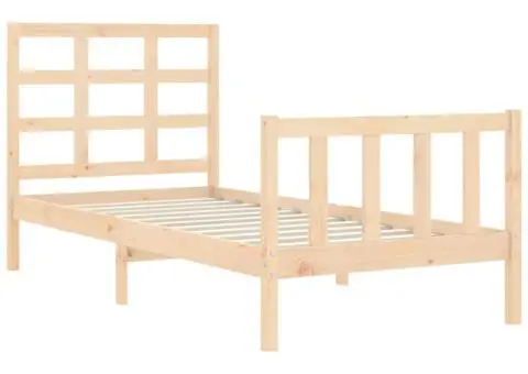 Cadru pat fără saltea, 90x190 cm, lemn masiv de pin - 5/5