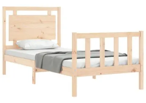 Cadru pat fără saltea, 100x200 cm, lemn masiv pin - 4/5
