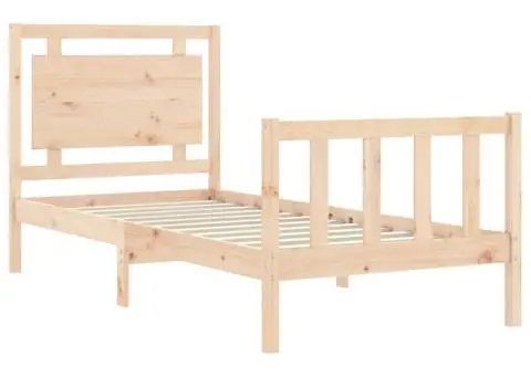 Cadru pat fără saltea, 100x200 cm, lemn masiv pin - 5/5