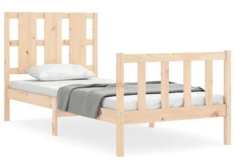 Cadru pat fără saltea, 90x190 cm, lemn masiv de pin - 2/5