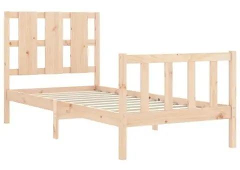 Cadru pat fără saltea, 90x190 cm, lemn masiv de pin - 5/5