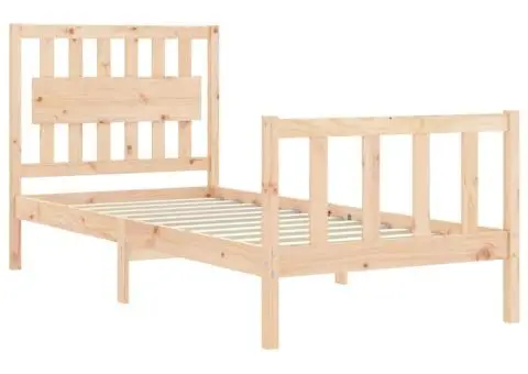 Cadru de pat fără saltea, 90x200 cm, lemn masiv pin - 5/5