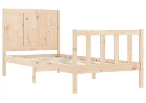 Cadru de pat fără saltea, 90x200 cm, lemn masiv pin - 5/5