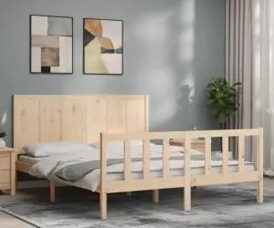 vidaXL Cadru de pat fără saltea, 160x200 cm, lemn masiv pin