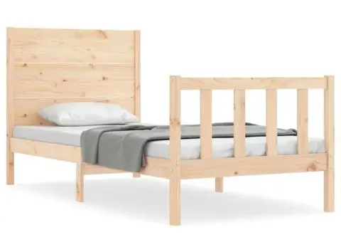 Cadru pat fără saltea, 100x200 cm, lemn masiv pin - 2/5