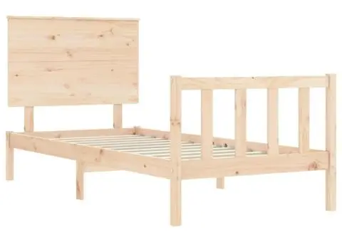 Cadru pat fără saltea, 100x200 cm, lemn masiv pin - 5/5
