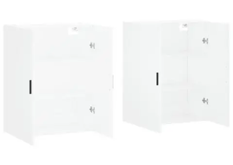 Dulapuri cu montaj pe perete, 2 buc, alb, 69,5x34x90 cm - 4/5