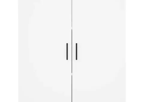 Dulapuri cu montaj pe perete, 2 buc, alb, 69,5x34x90 cm - 5/5