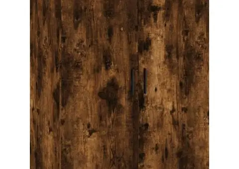 Dulapuri montate pe perete, 2 buc, stejar afumat, 69,5x34x90 cm - 5/5