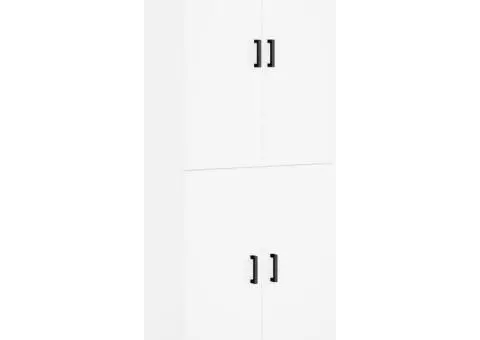 Dulap înalt, alb, 69,5x34x180 cm, lemn compozit - 2/5