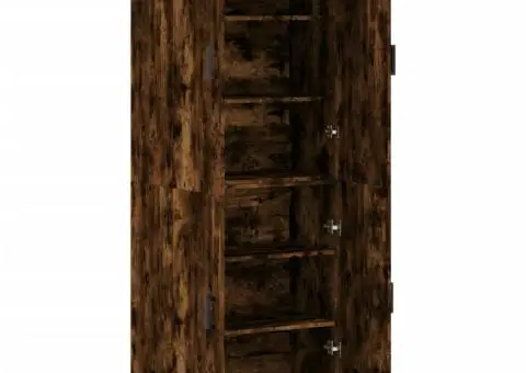 Dulap înalt, stejar fumuriu, 69,5x34x180, lemn compozit - 4/5