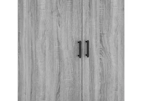 Dulap înalt, gri sonoma, 69,5x34x180 cm, lemn compozit - 5/5