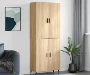 vidaXL Dulap înalt, stejar sonoma, 69,5x34x180 cm, lemn compozit