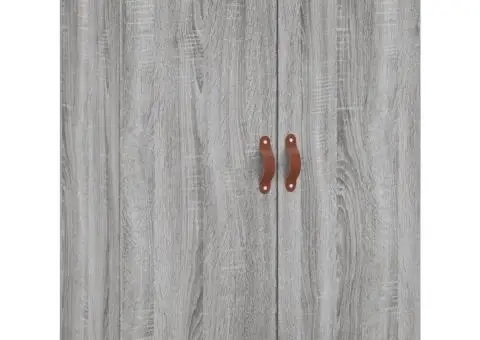 Dulap înalt, gri sonoma, 69,5x34x180 cm, lemn compozit - 5/5