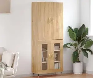 vidaXL Dulap înalt, stejar sonoma, 69,5x34x180 cm, lemn compozit