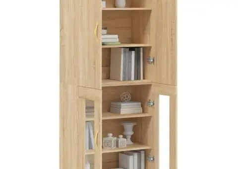 Dulap înalt, stejar sonoma, 69,5x34x180 cm, lemn compozit - 3/5