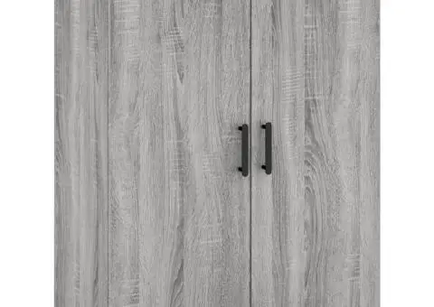 Dulap înalt, gri sonoma, 69,5x34x180 cm, lemn compozit - 5/5