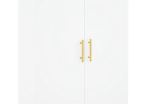 Dulap înalt, alb, 69,5x34x180 cm, lemn compozit - 5/5