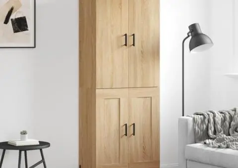 Dulap înalt, stejar sonoma, 69,5x34x180 cm, lemn compozit - 1/5