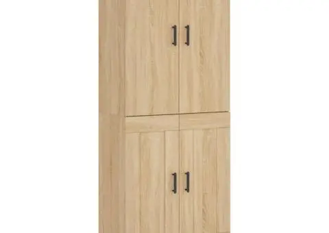 Dulap înalt, stejar sonoma, 69,5x34x180 cm, lemn compozit - 2/5