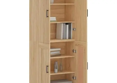 Dulap înalt, stejar sonoma, 69,5x34x180 cm, lemn compozit - 3/5