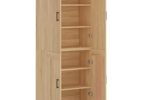 Dulap înalt, stejar sonoma, 69,5x34x180 cm, lemn compozit - 4/5