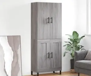 vidaXL Dulap înalt, gri sonoma, 69,5x34x180 cm, lemn compozit