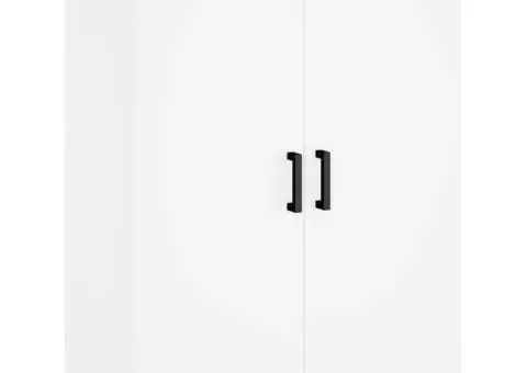 Dulap înalt, alb, 69,5x34x180 cm, lemn compozit - 5/5