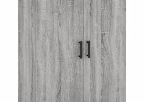 Dulap înalt, gri sonoma, 69,5x34x180 cm, lemn compozit - 5/5