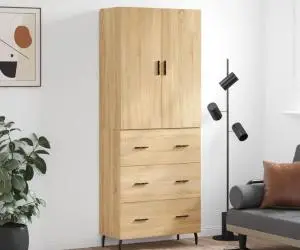 vidaXL Dulap înalt, stejar sonoma, 69,5x34x180 cm, lemn compozit