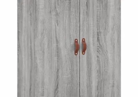 Dulap înalt, gri sonoma, 69,5x34x180 cm, lemn compozit - 5/5