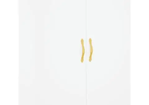 Dulap înalt, alb, 69,5x34x180 cm, lemn compozit - 5/5