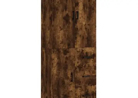 Dulap înalt, stejar fumuriu, 69,5x34x180, lemn compozit - 2/5