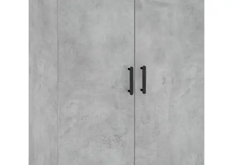 Dulap înalt, gri beton, 69,5x34x180, lemn compozit - 5/5