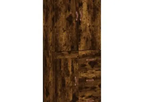 Dulap înalt, stejar fumuriu, 69,5x34x180, lemn compozit - 2/5
