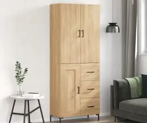 vidaXL Dulap înalt, stejar sonoma, 69,5x34x180 cm, lemn compozit