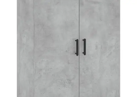 Dulap înalt, gri beton, 69,5x34x180, lemn compozit - 5/5