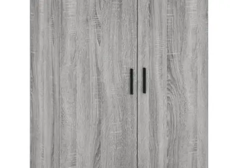 Dulap înalt, gri sonoma, 69,5x34x180 cm, lemn compozit - 5/5