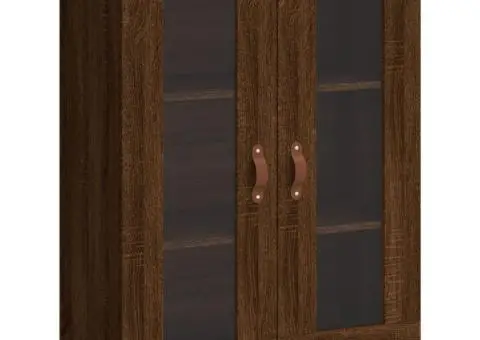 Dulapuri montate pe perete 2 buc. stejar maro, lemn prelucrat - 5/5